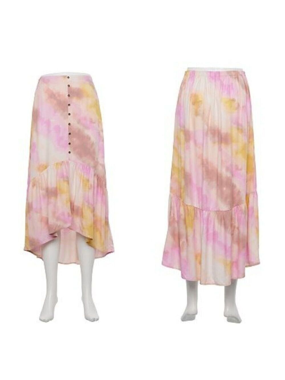 REWIND SKIRT Tie Dye Size Medium Juniors Midi Lo-Hi skirt Brand New